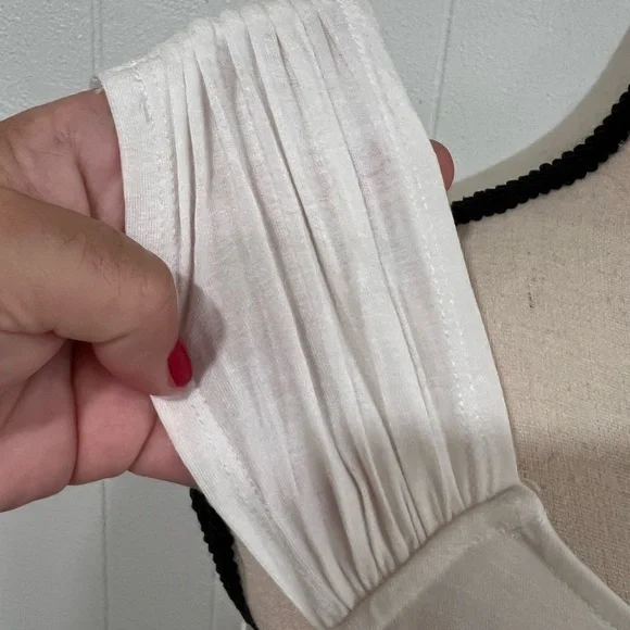 14th & Union Nordstrom white tank top with shoulder details size L - Picture 6 of 10